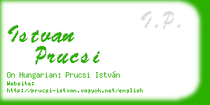 istvan prucsi business card